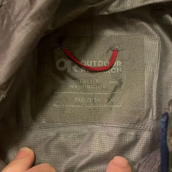 Outdoor Research Men’s Helium Rain Jacket Pewter 3XL NWT - Picture 5 of 9